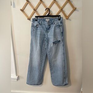 PacSun Light Blue Ripped Straight Leg Jeans